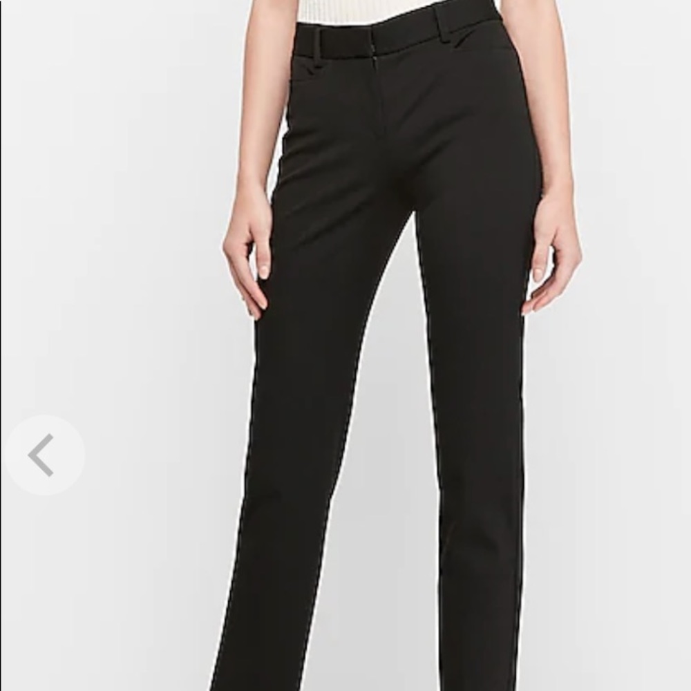 Express Mid Rise Columnist Ankle Pant Black 10 R